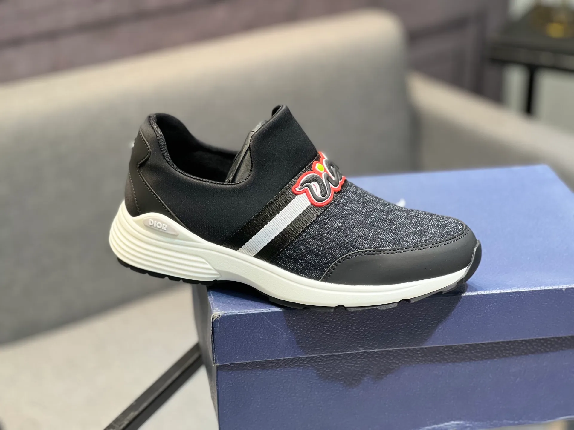 Men's shoes 💰420 [Dior] popular men's shoes, cowhide material splicing, mesh lining, original factory special sole, 38-45 (45 customized, non-refundable)